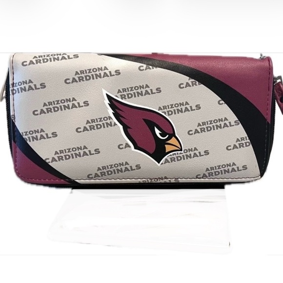 NFL Handbags - NFL Arizona Cardinals Wallet Clutch Black Red Cream NWOT